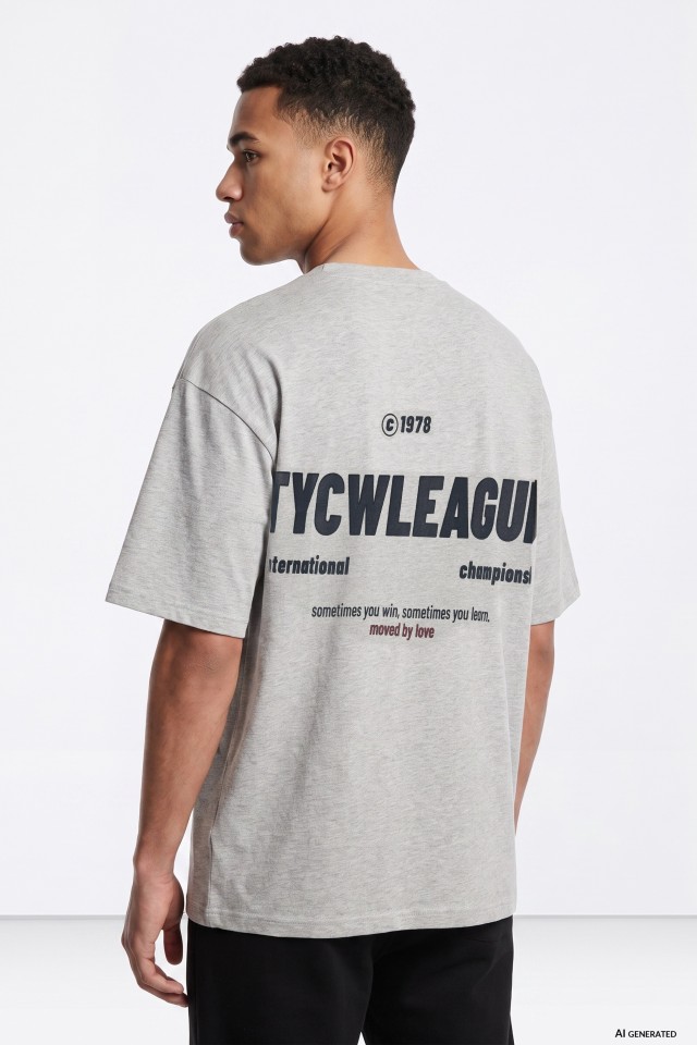 Grey Oversized Short Sleeve Tee Grey Oversized Short Sleeve Tee