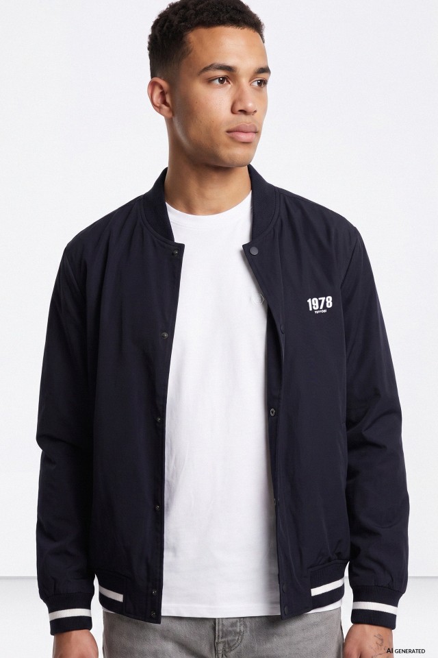 Dark Blue Varsity Jacket
