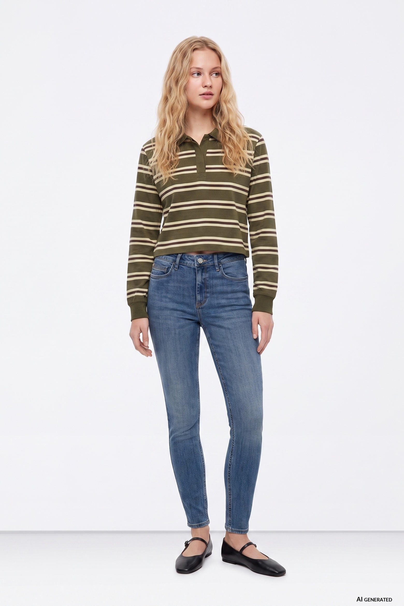 Jeans pitillo Lauren azul