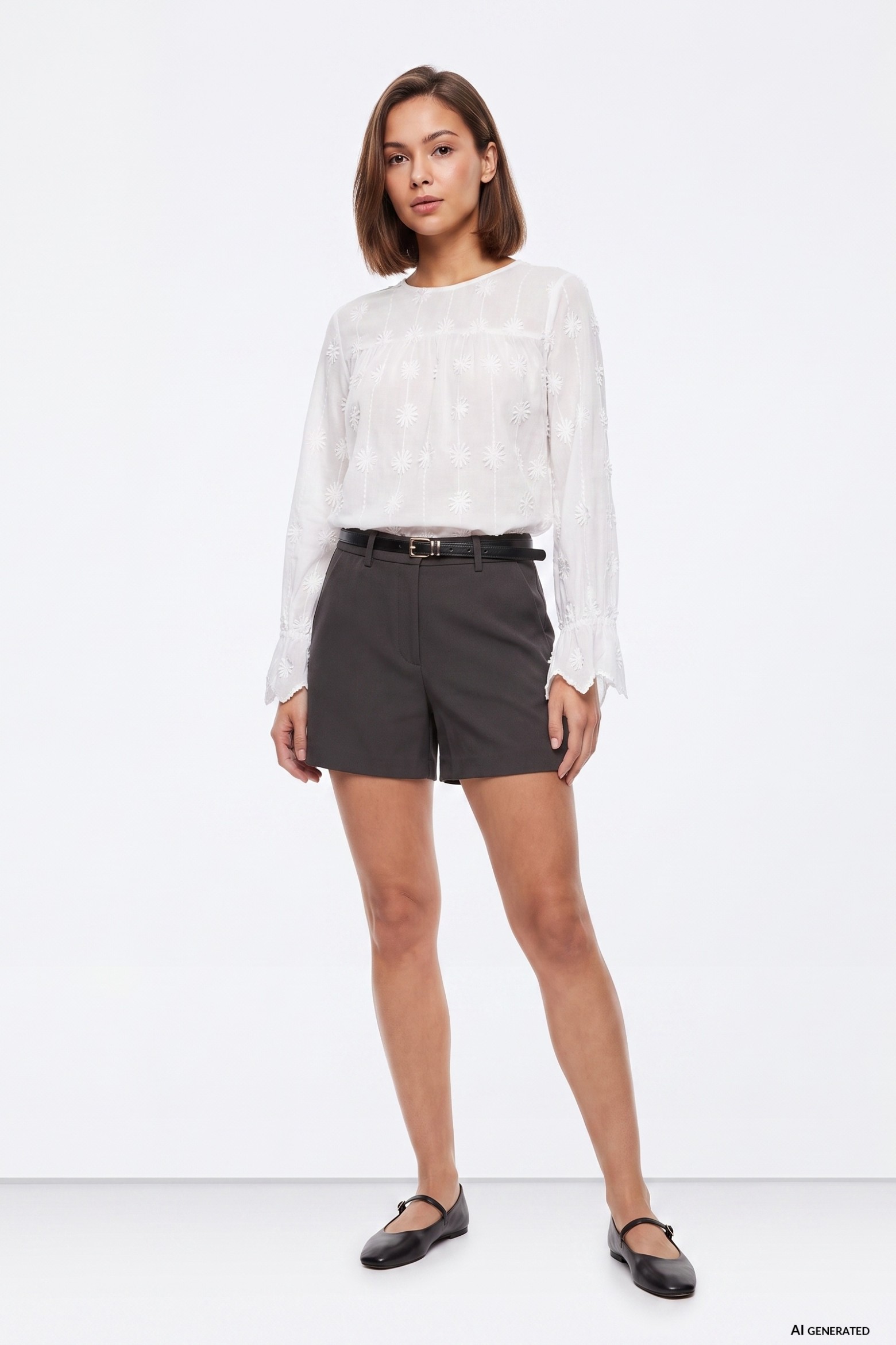 Grey Tailored Shorts