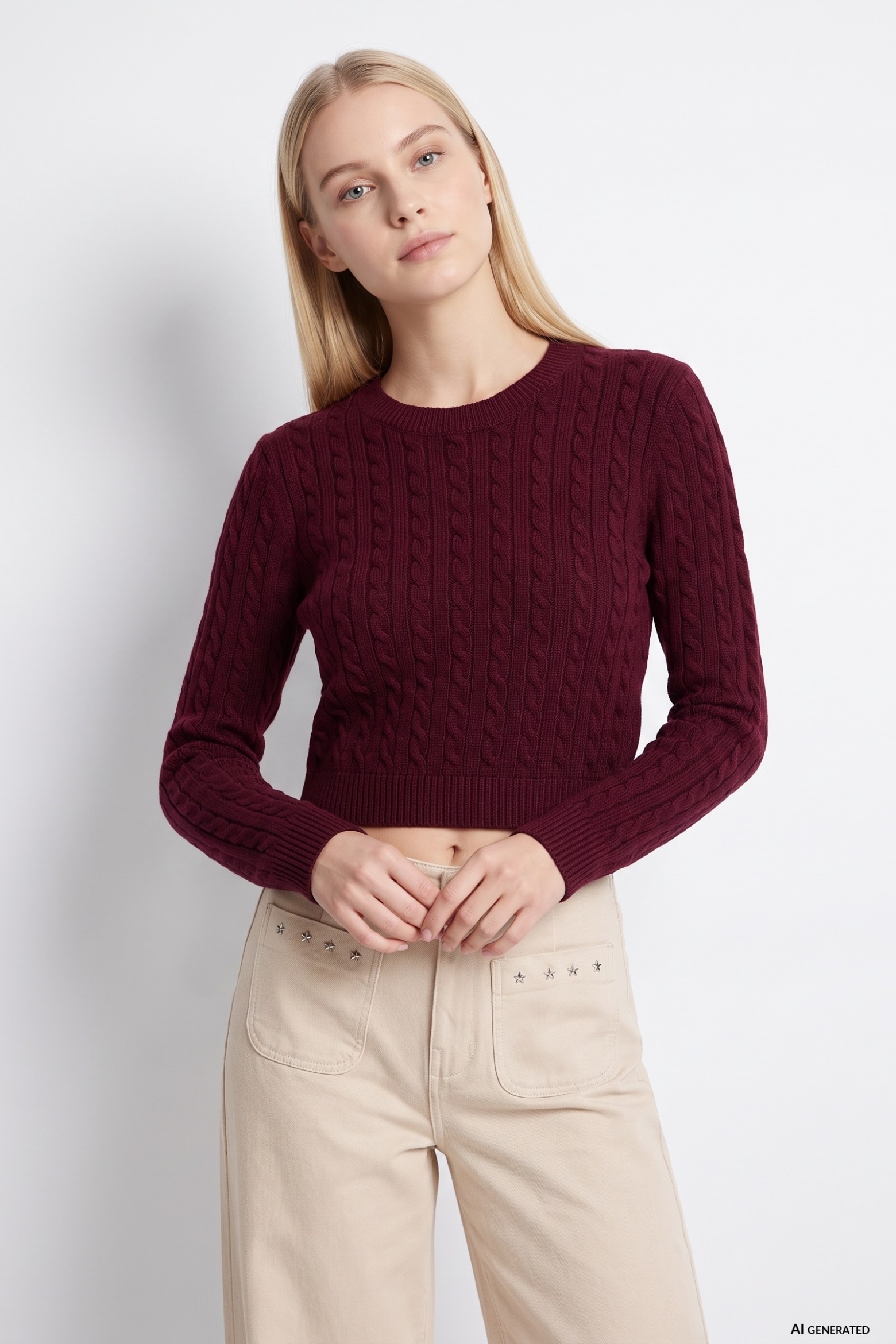Chunky Knit Cropped Jumper