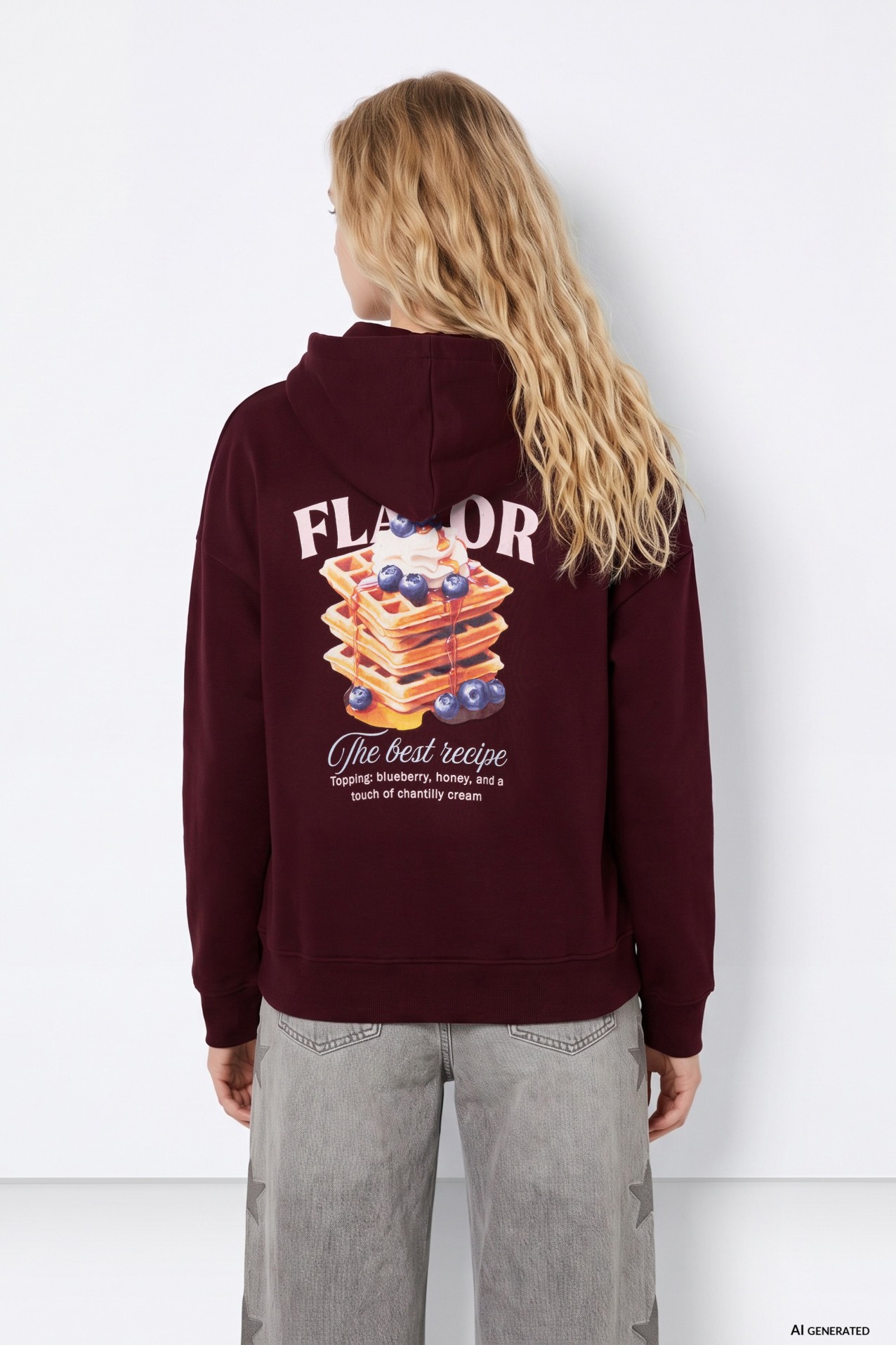 Red Loose Fit Hoodie