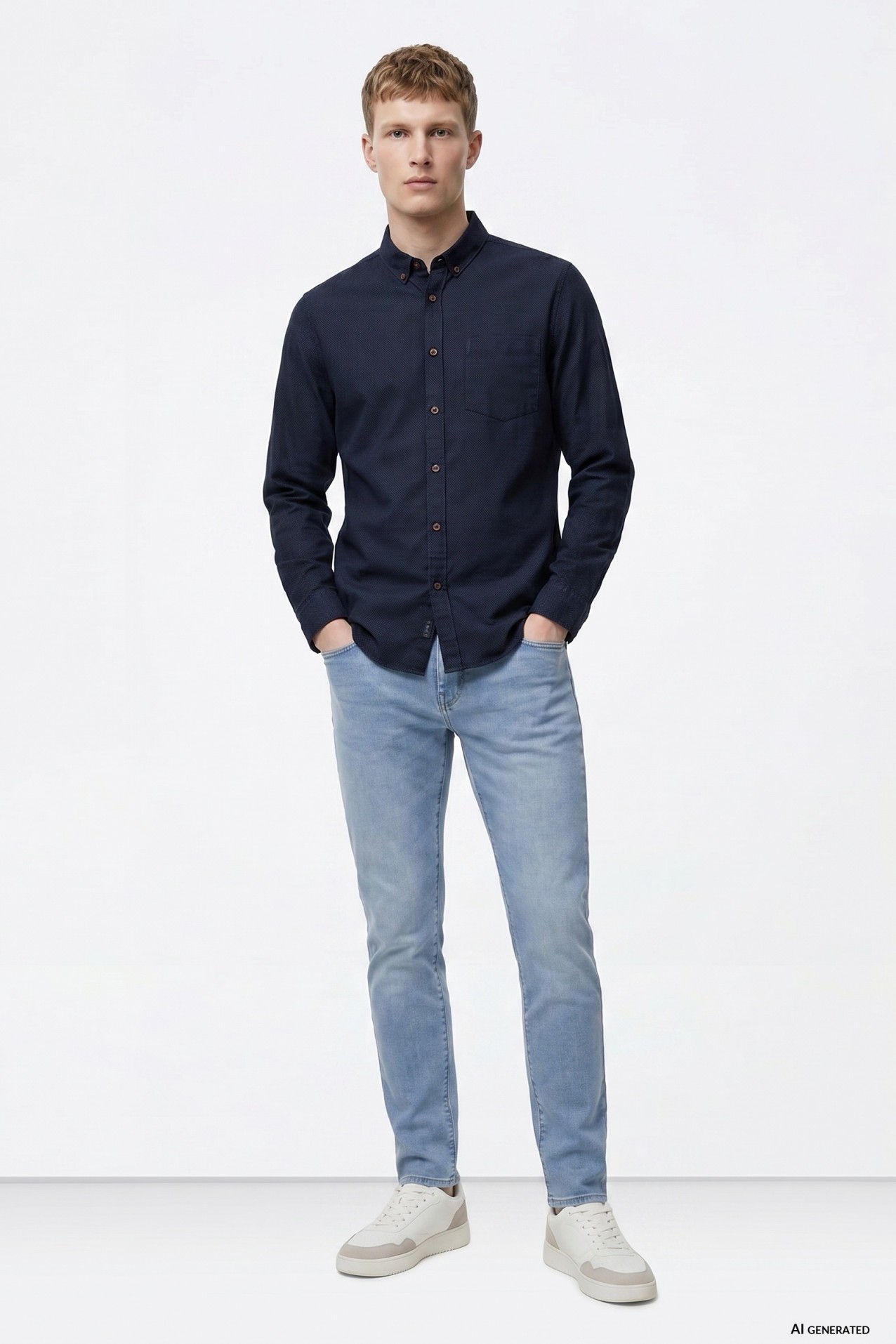 Dark Navy Long Sleeve Shirt