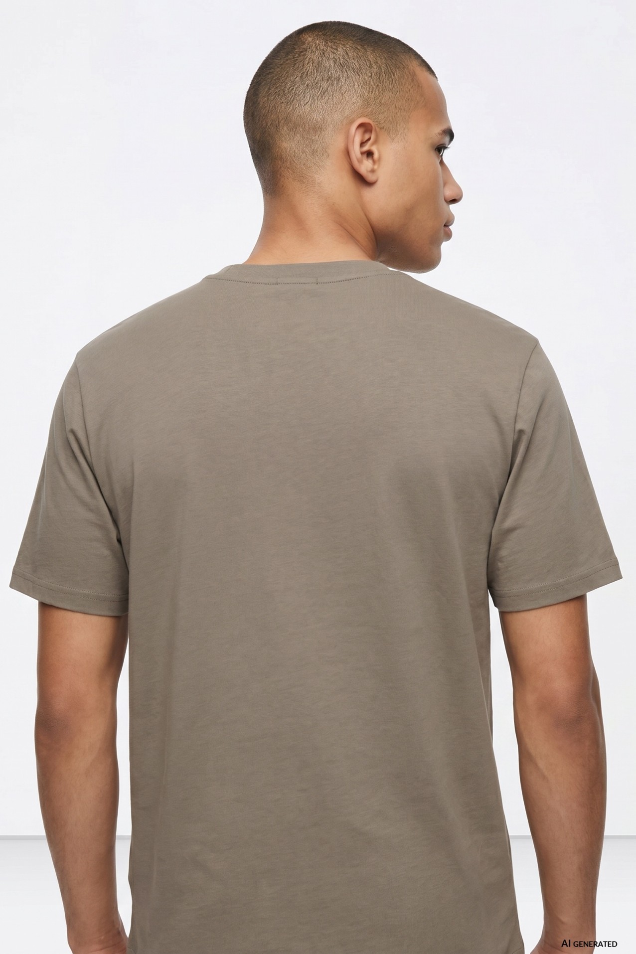 Cotton T-shirt with Embossed Detail
