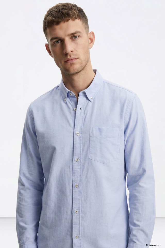 Camisa Slim Fit Oxford