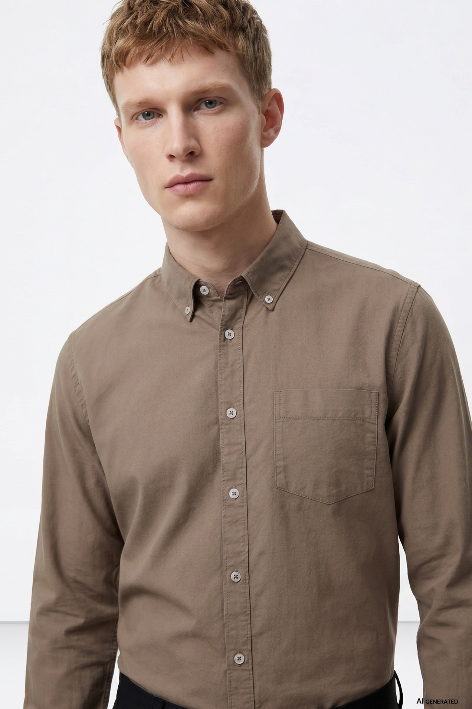Beige Regular Fit Shirt