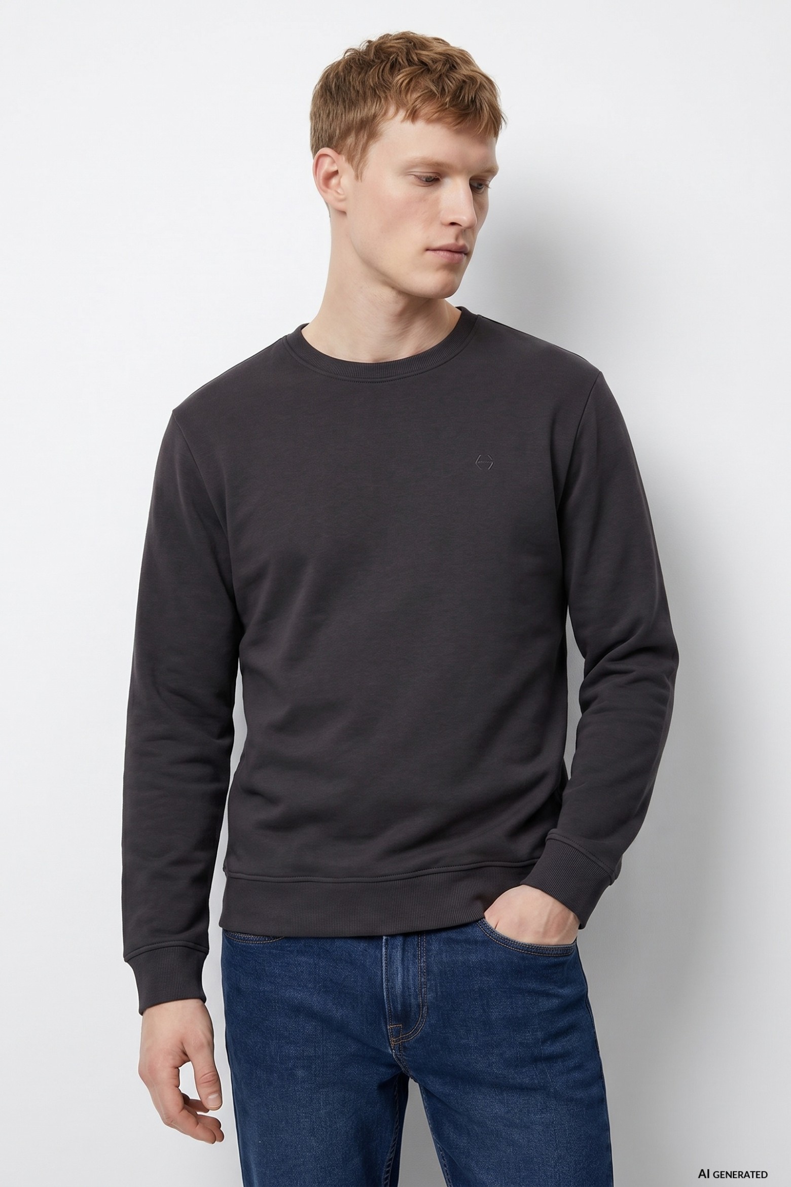 Grey casual fit sweatshirt