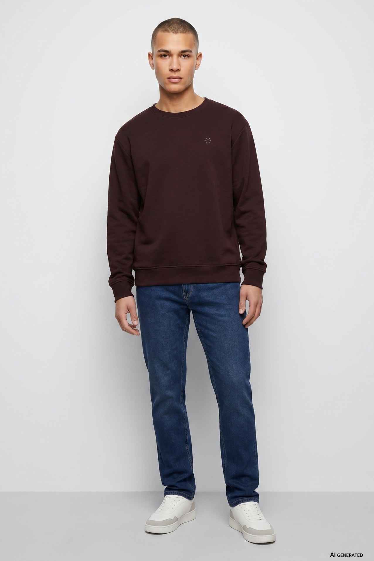 Brown Crew Neck Sweatshirt