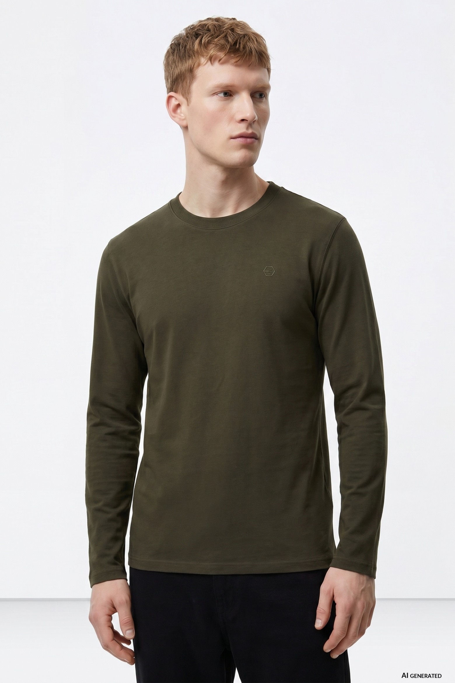 T-shirt manga comprida verde