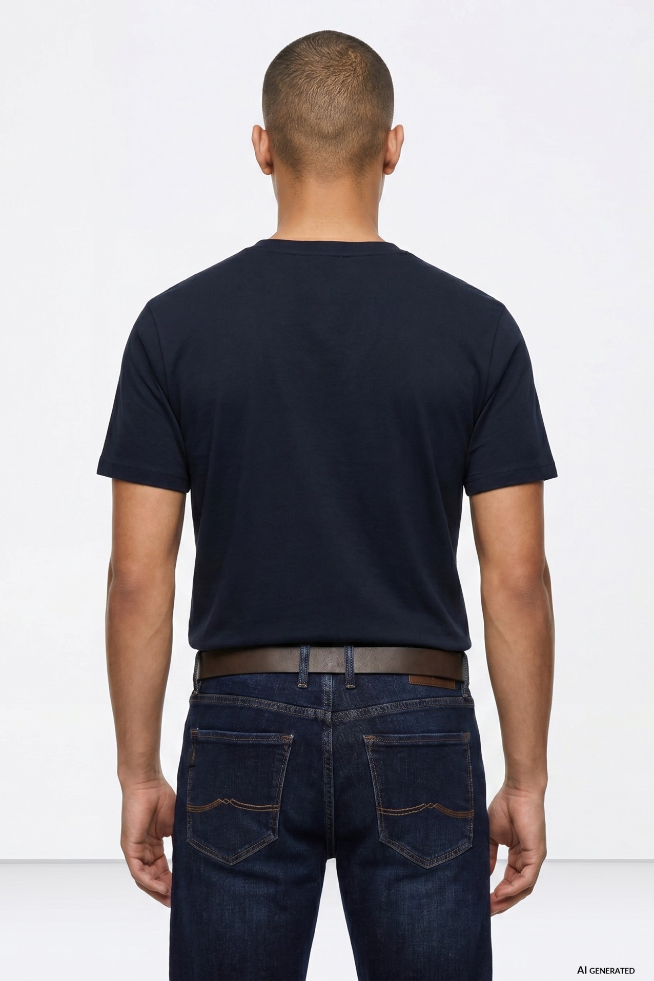 Camiseta azul casual
