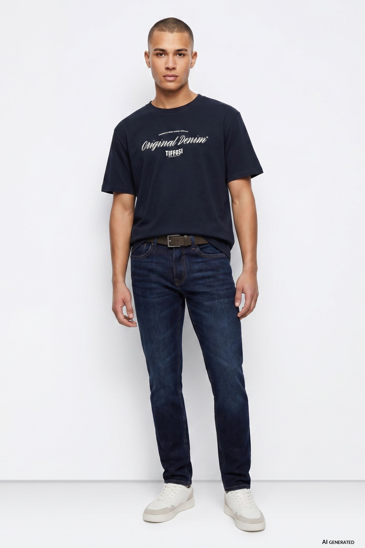 Camiseta azul casual