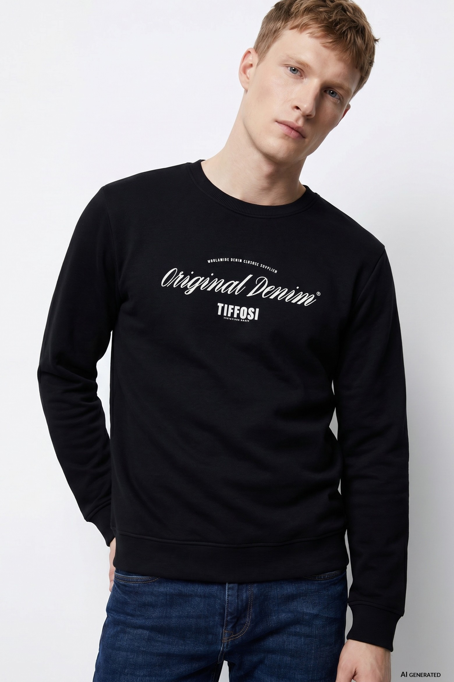 Sudadera negra estilo casual