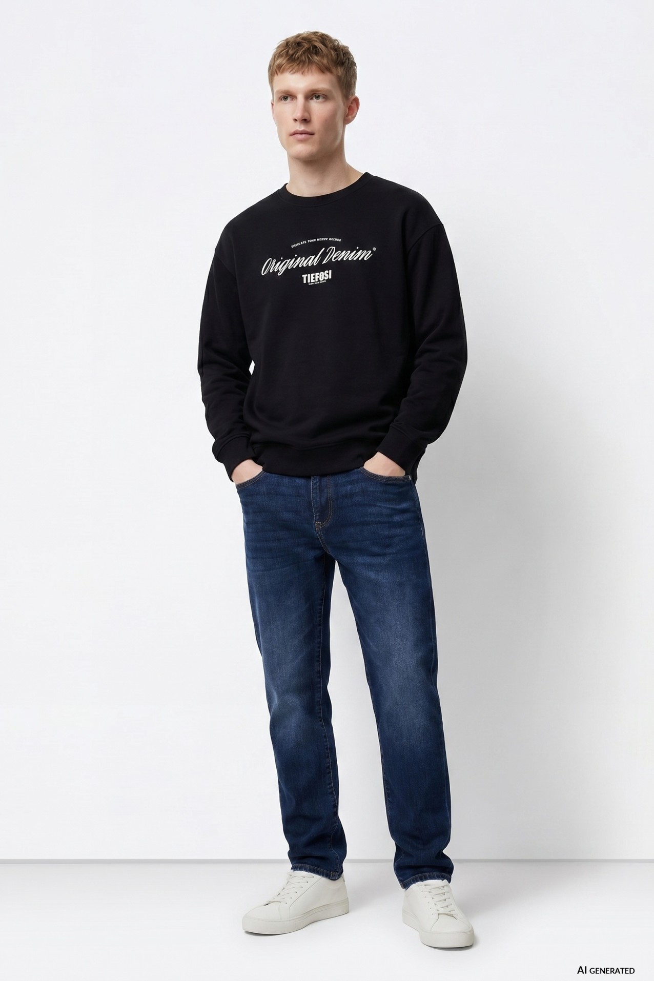 Sudadera negra estilo casual