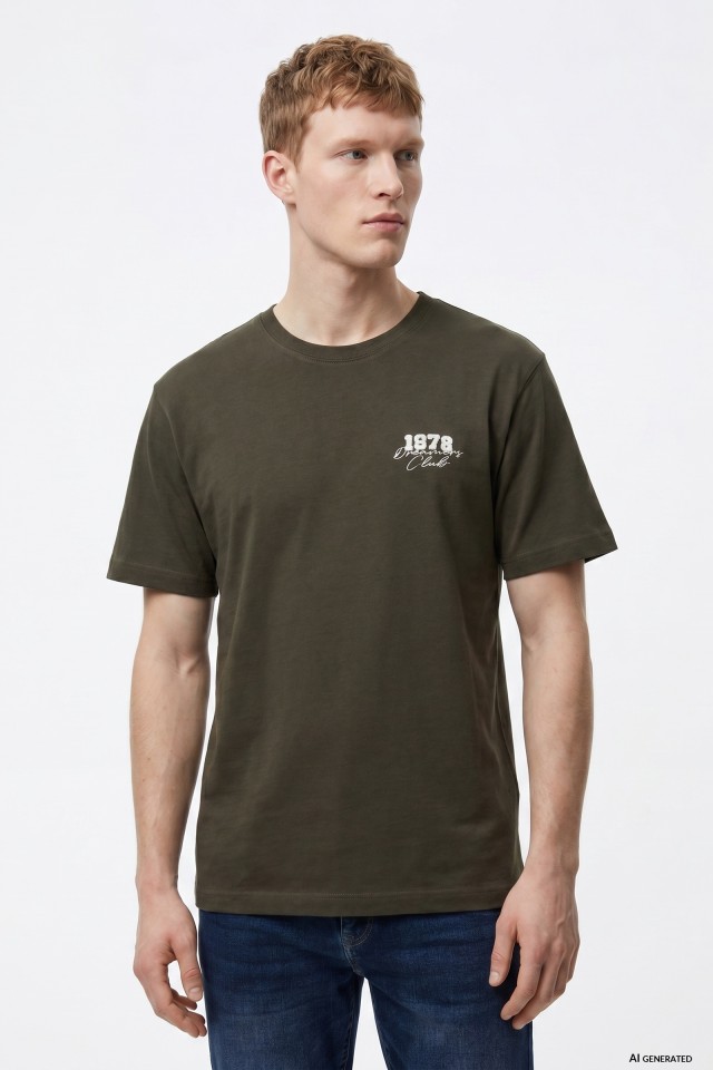 Dark Green Regular Fit Tee