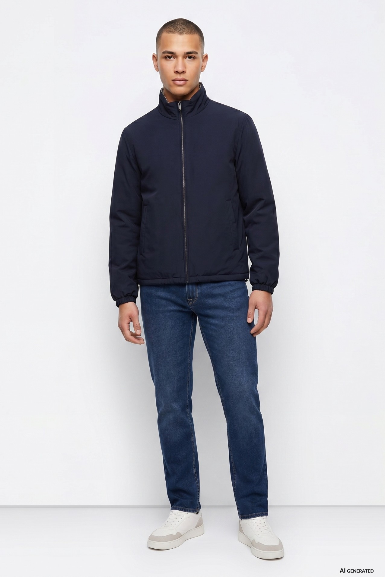 Dark Blue Zip Jacket