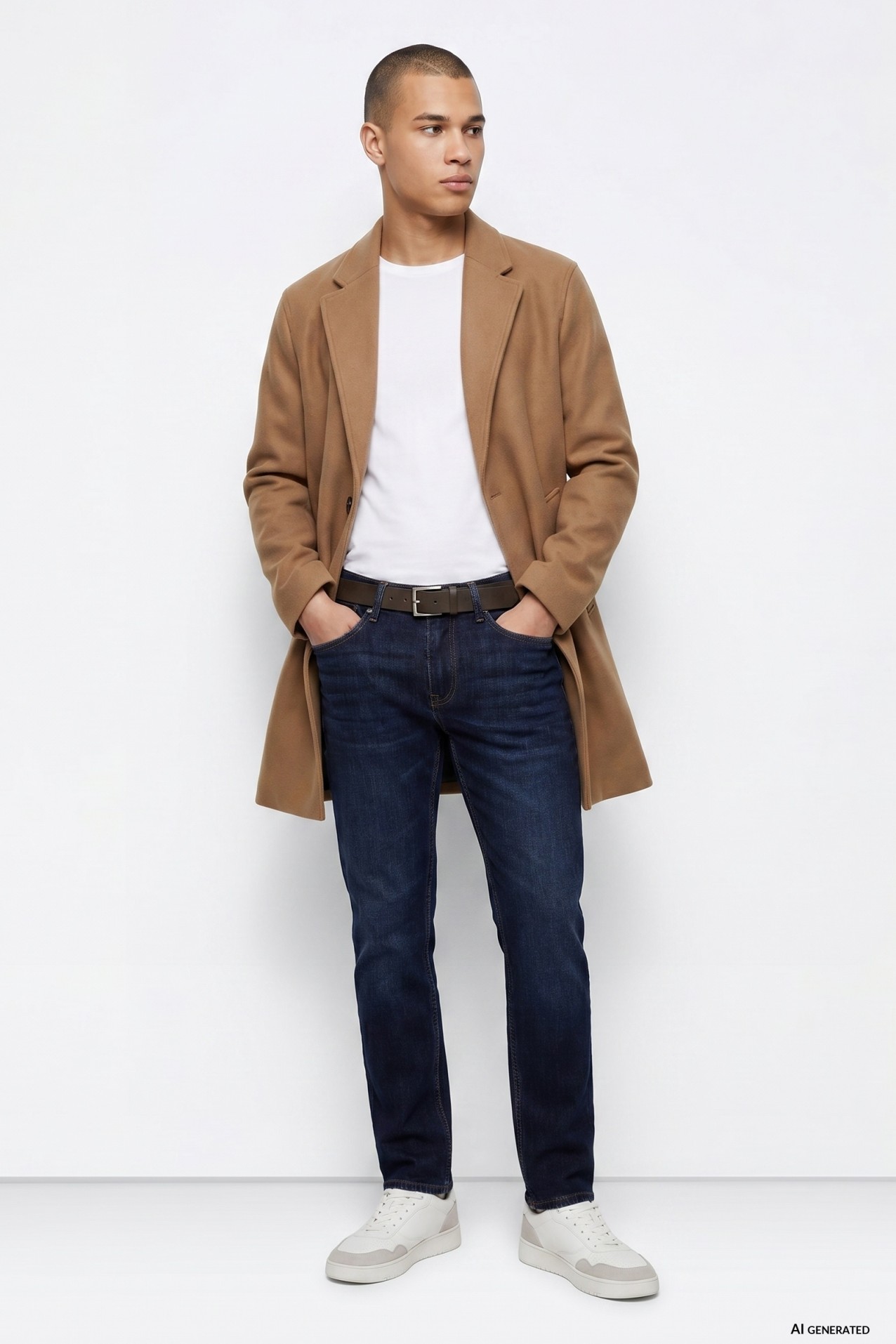 Beige Longline Coat