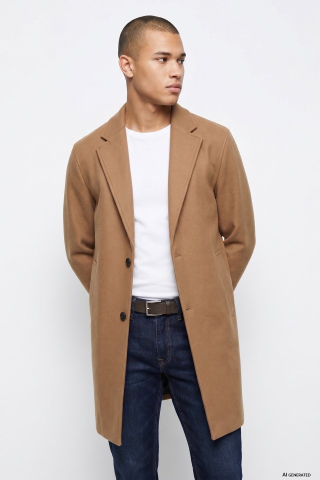 Beige Longline Coat