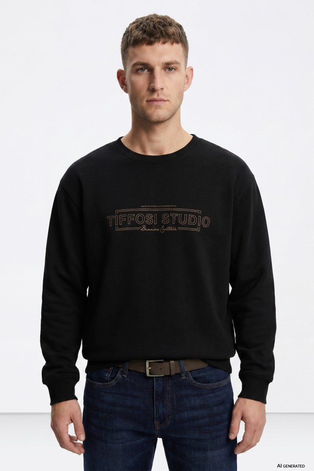 Sweatshirt preto casual