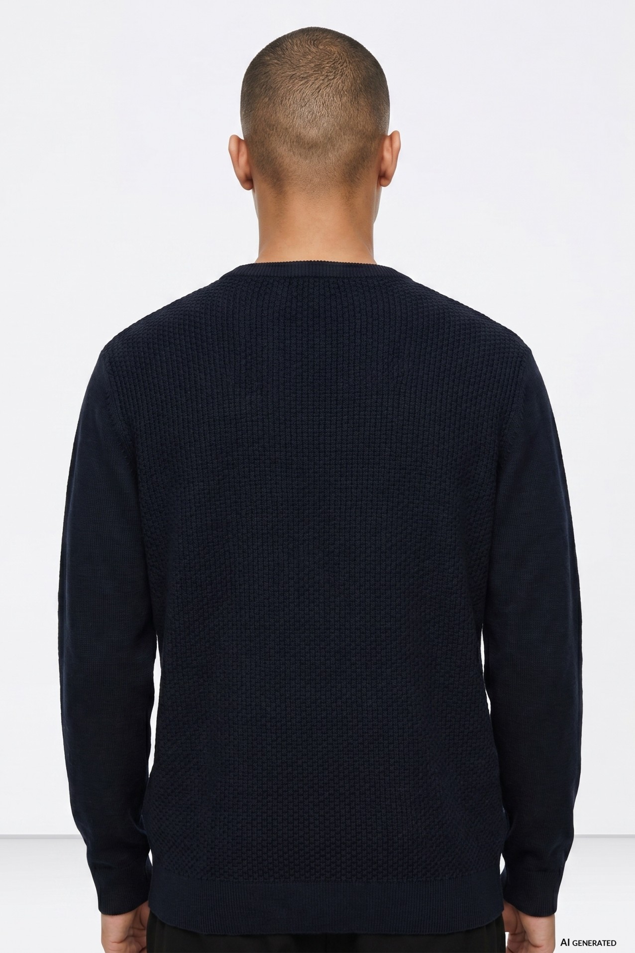 Camisola azul escuro básica