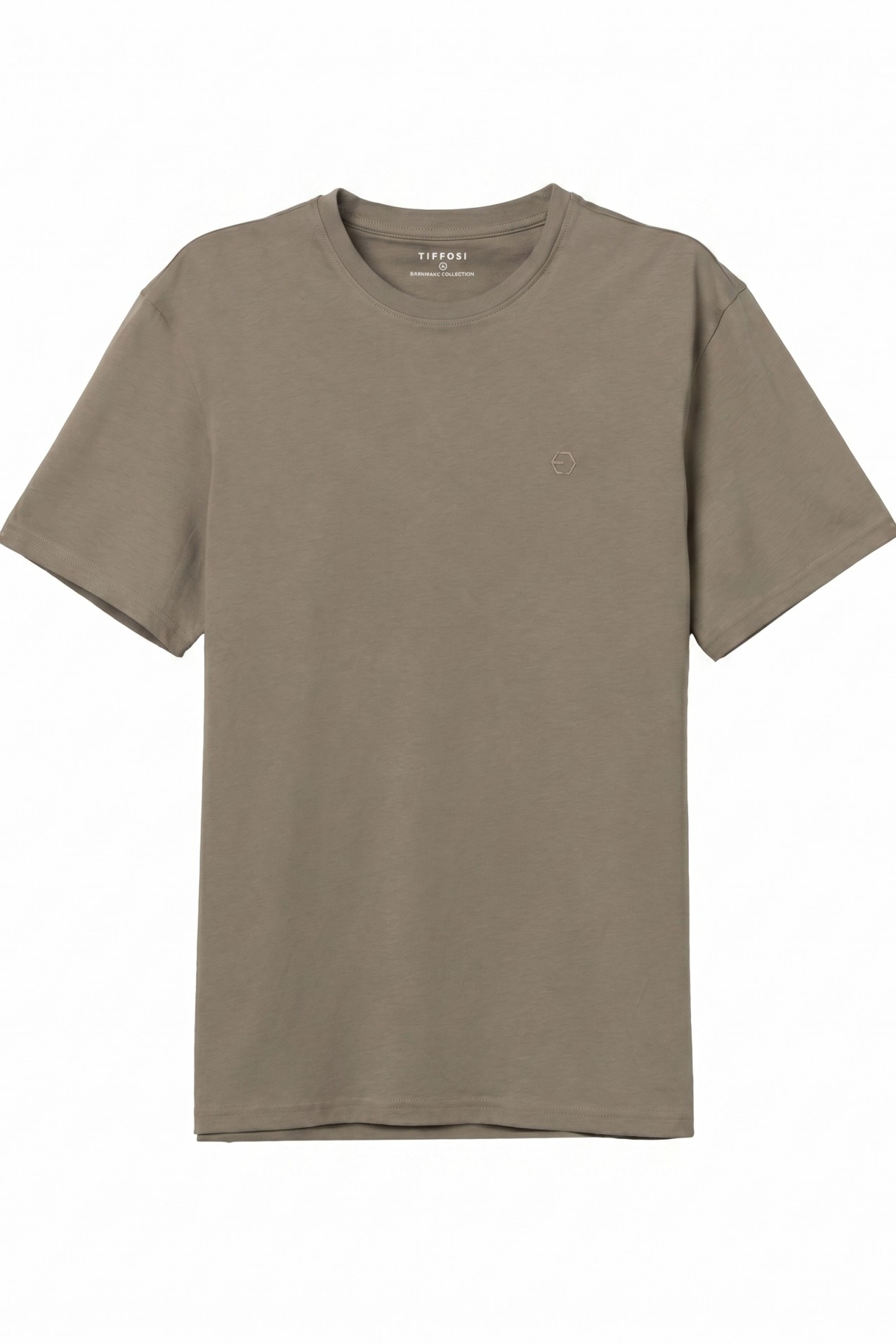 Cotton T-shirt with Embossed Detail