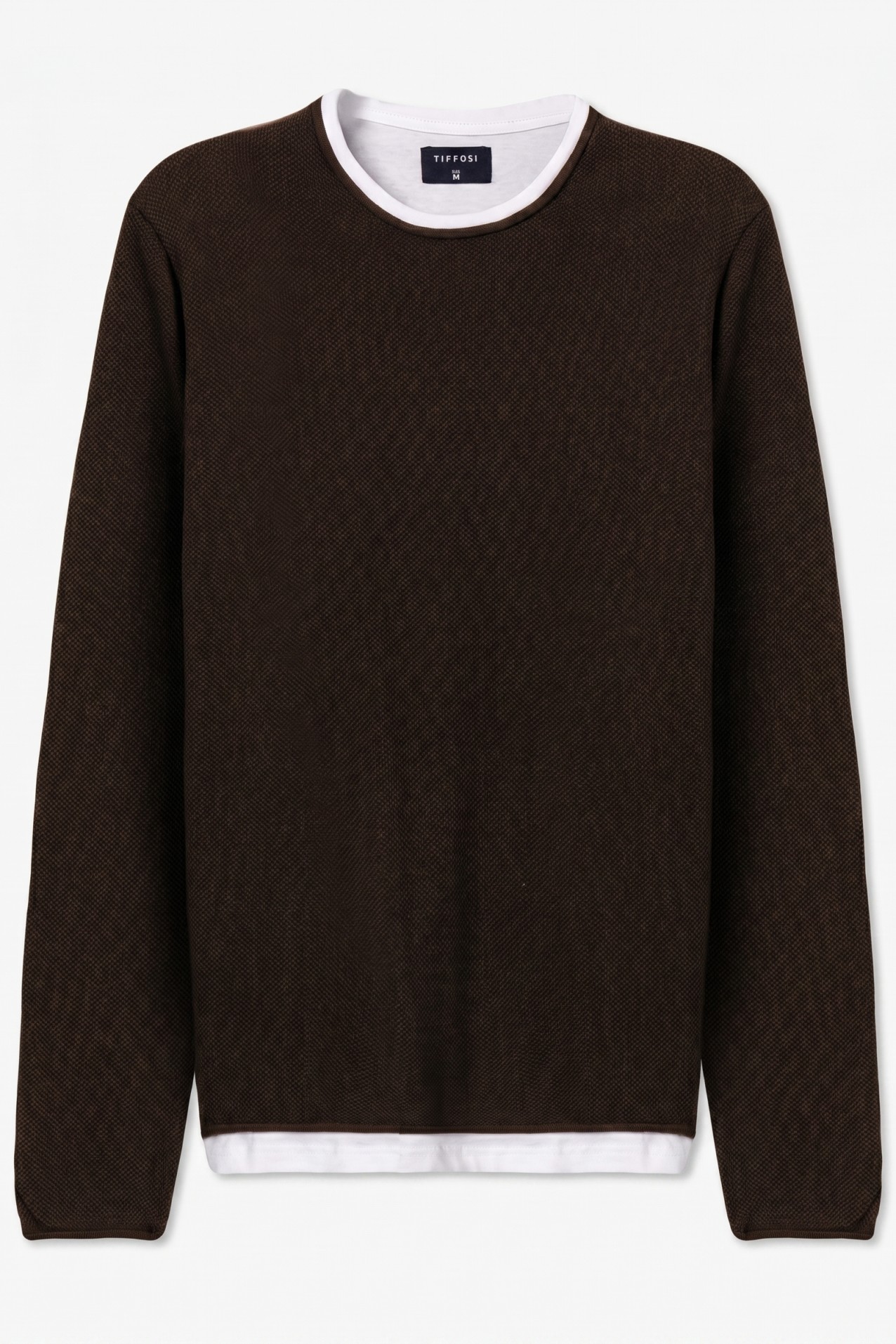 Brown Casual Knit Sweater