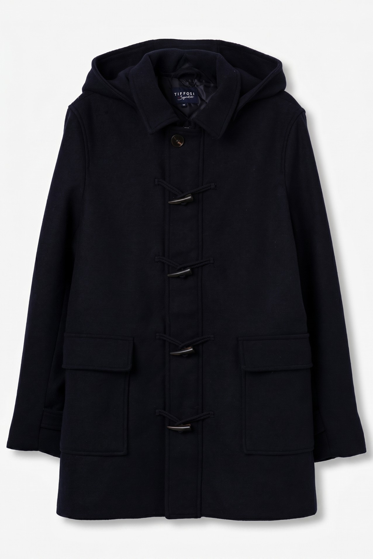 Navy Hooded Long Coat