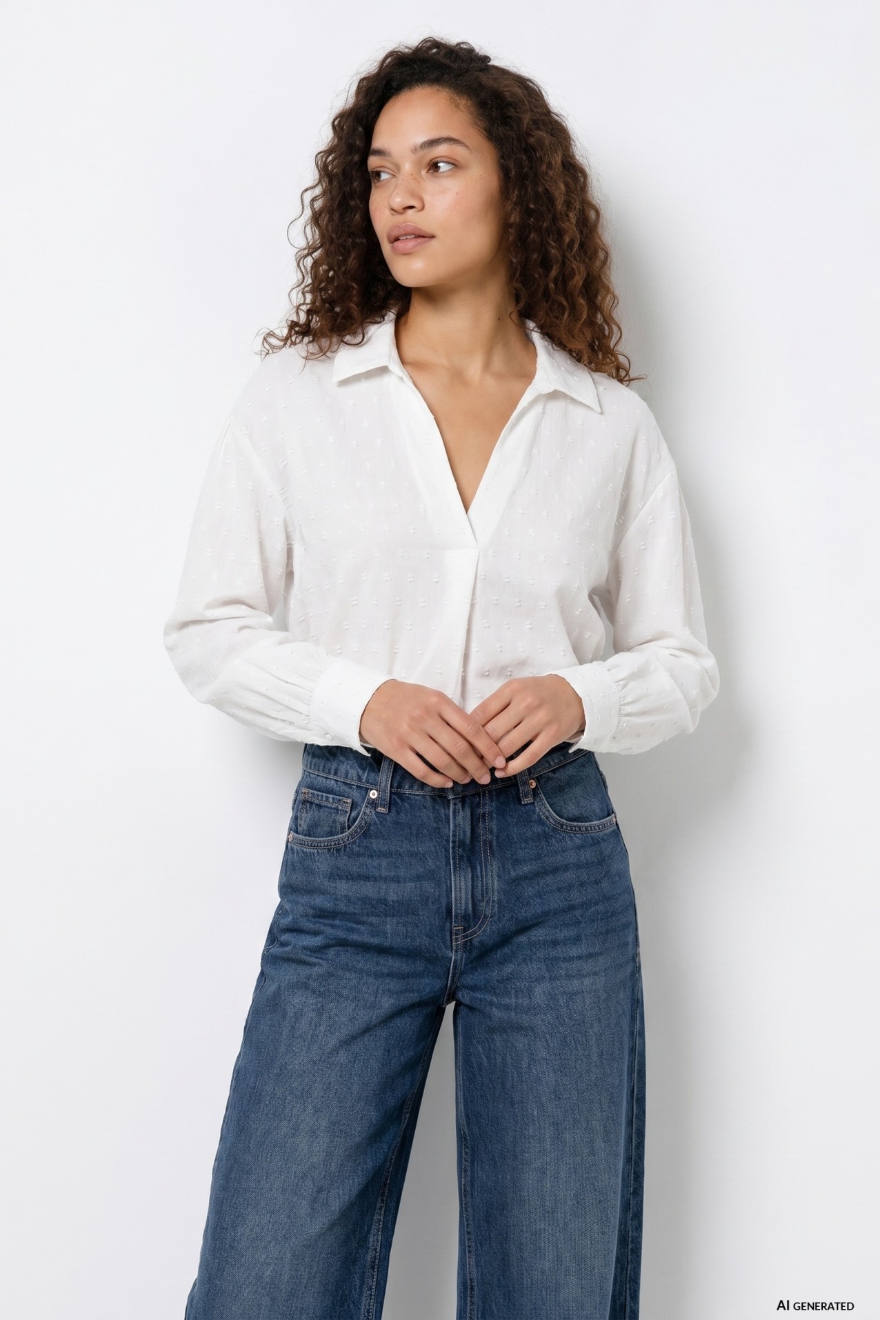 Long Sleeve Off-White Shirt