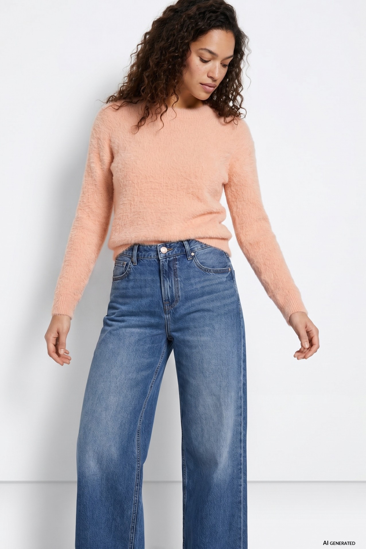 Camisola rosa corte direito