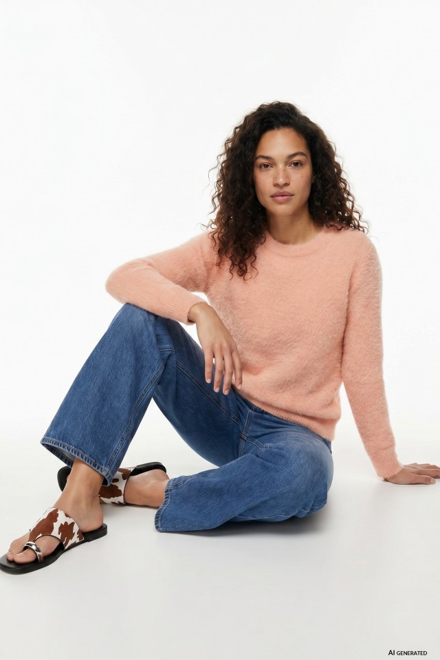 Light Pink Fluffy Sweater