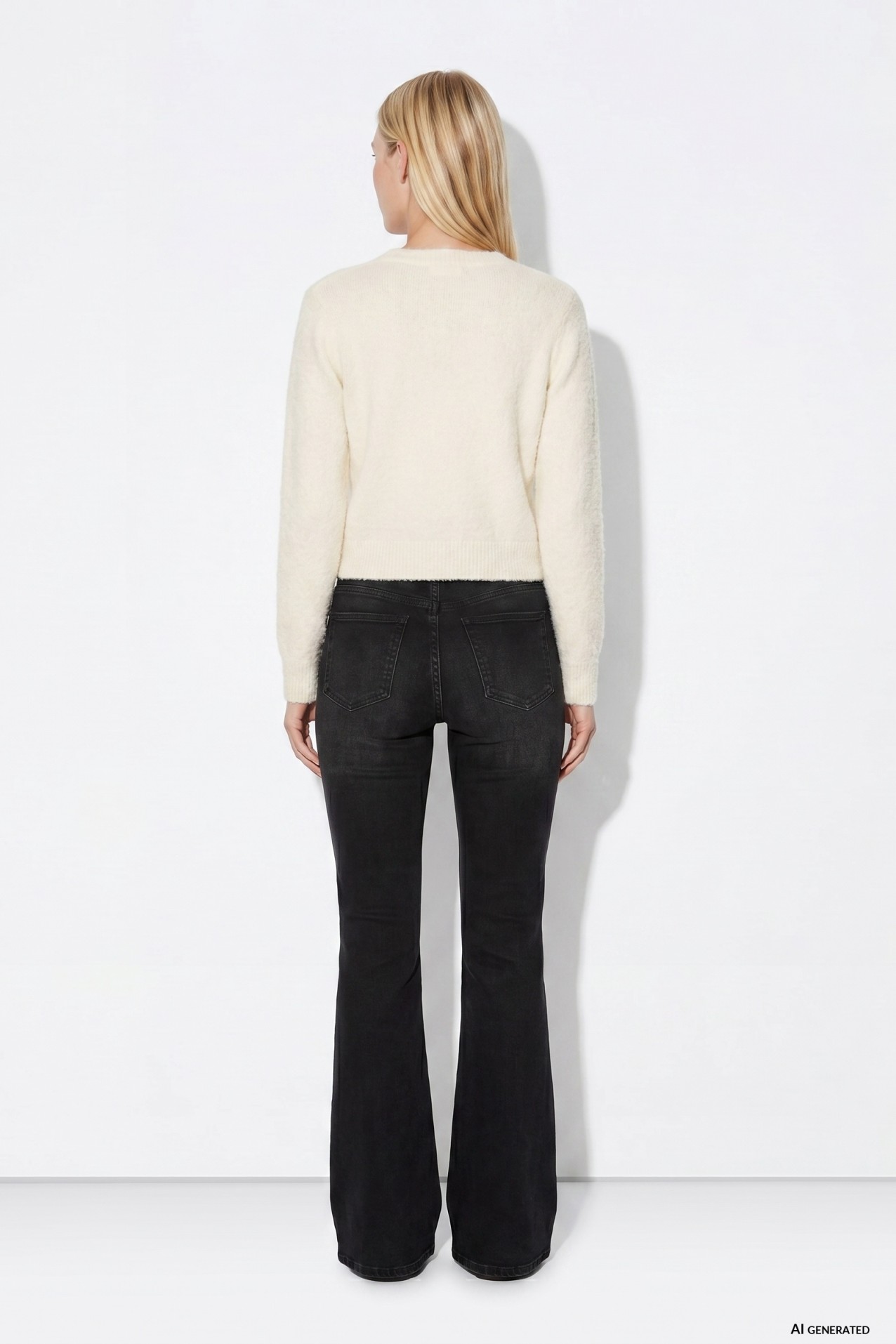 Cream cropped cardigan