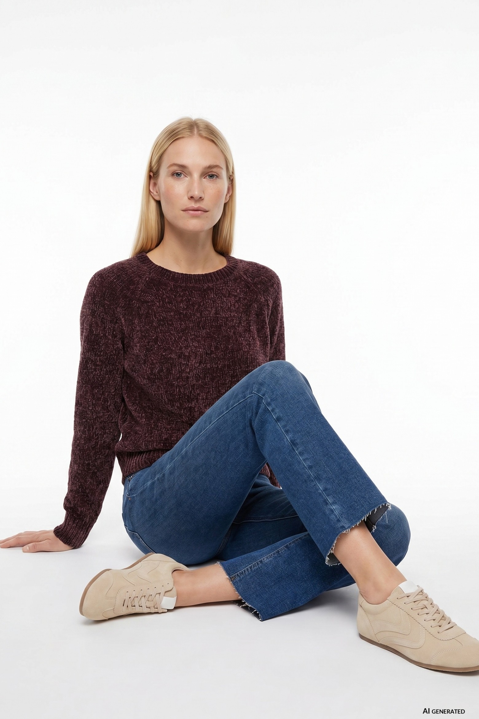 Camisola castanha corte regular