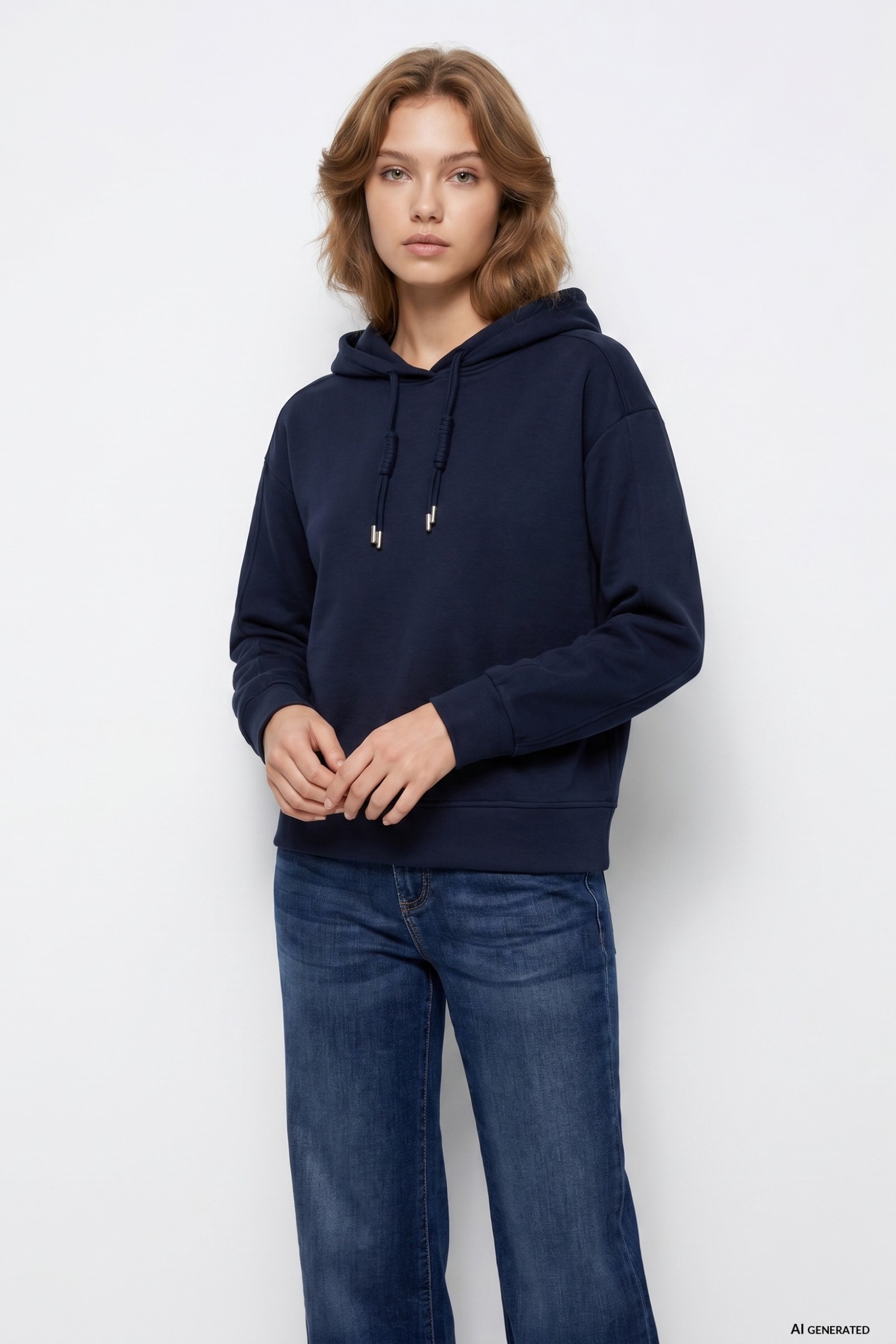 Sweatshirt azul com capuz
