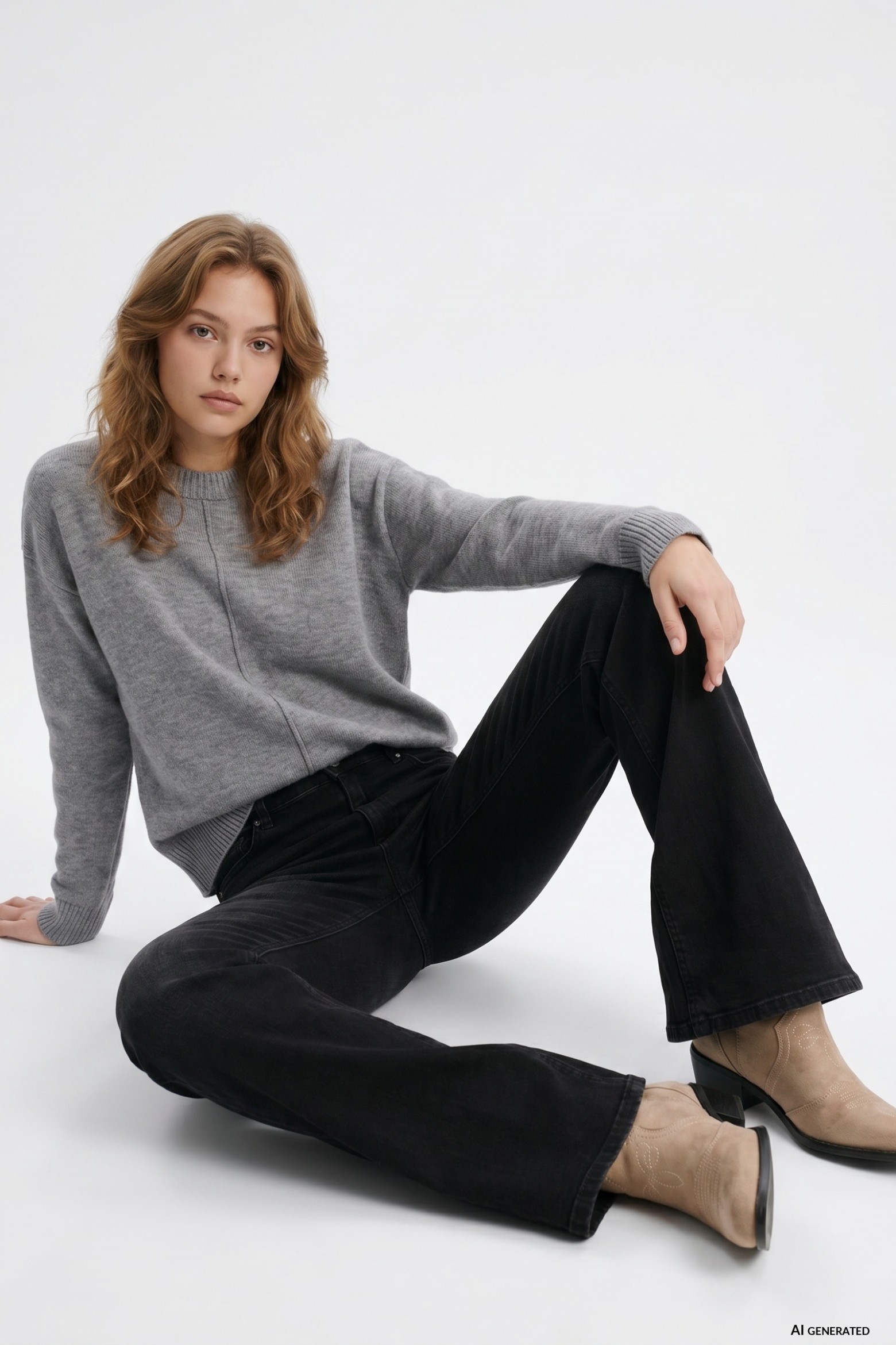 Grey Melange Sweater