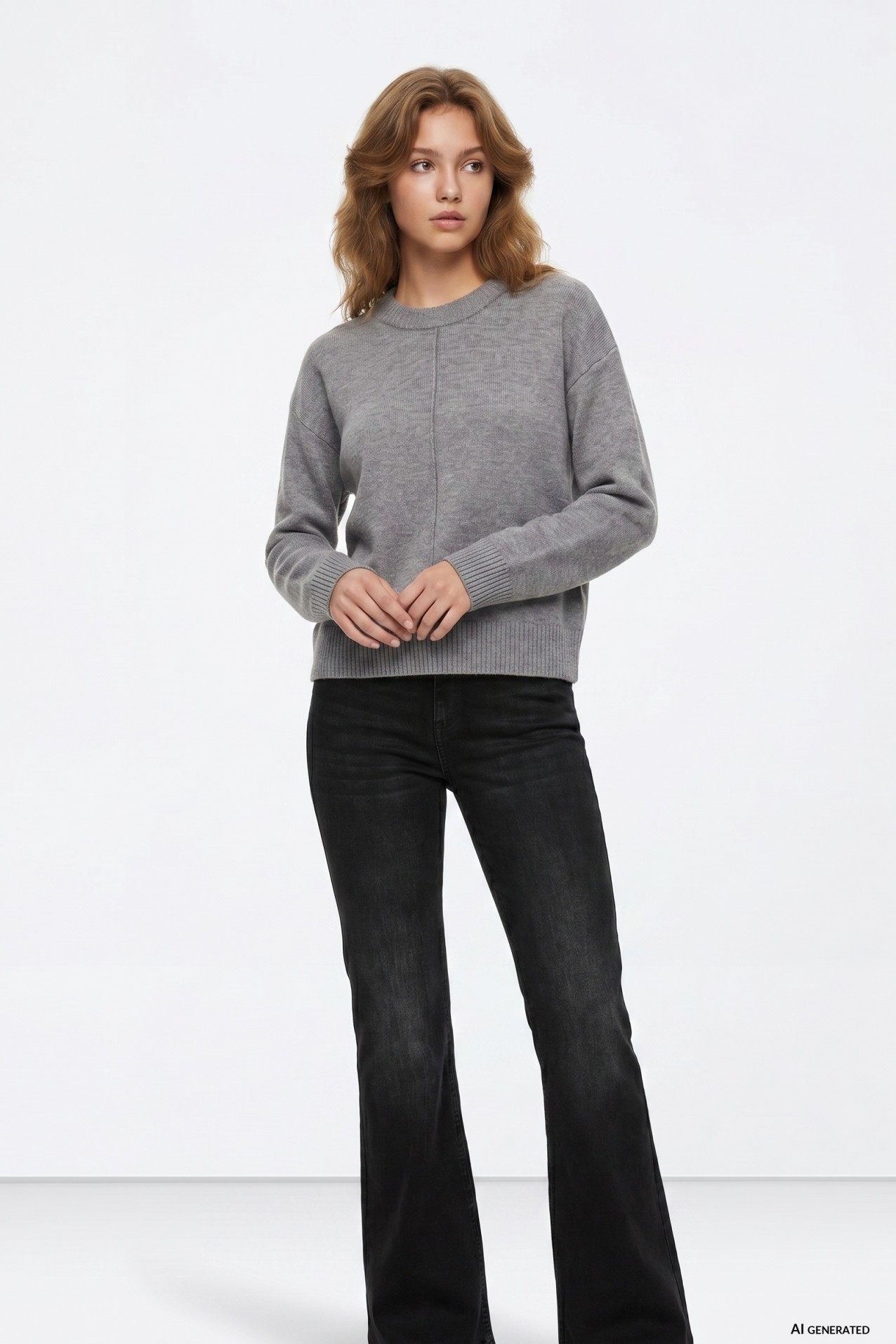 Grey Melange Sweater