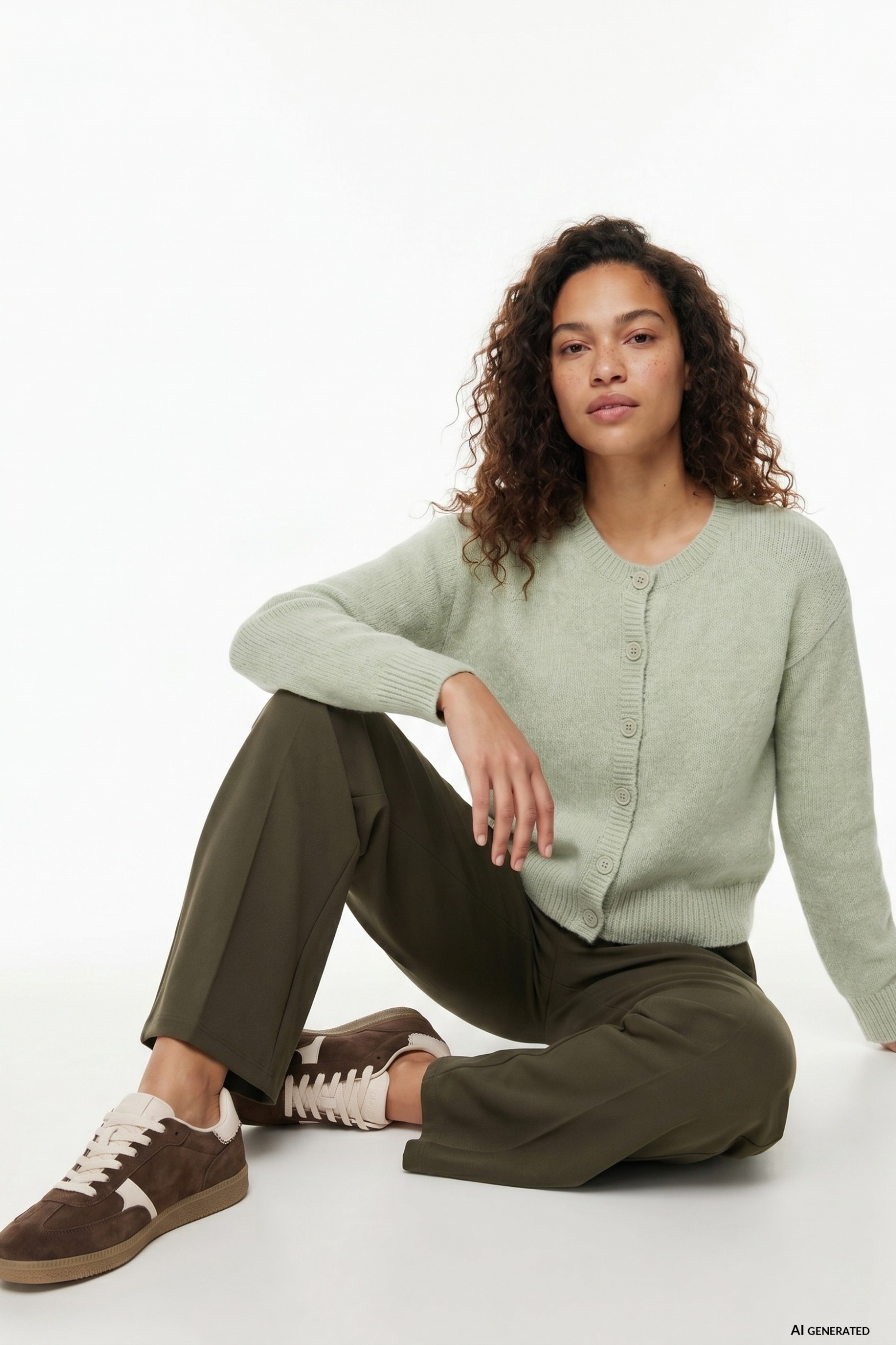 Light Green Chunky Cardigan