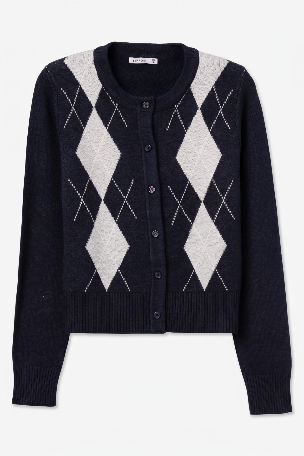 Blue Argyle Cardigan