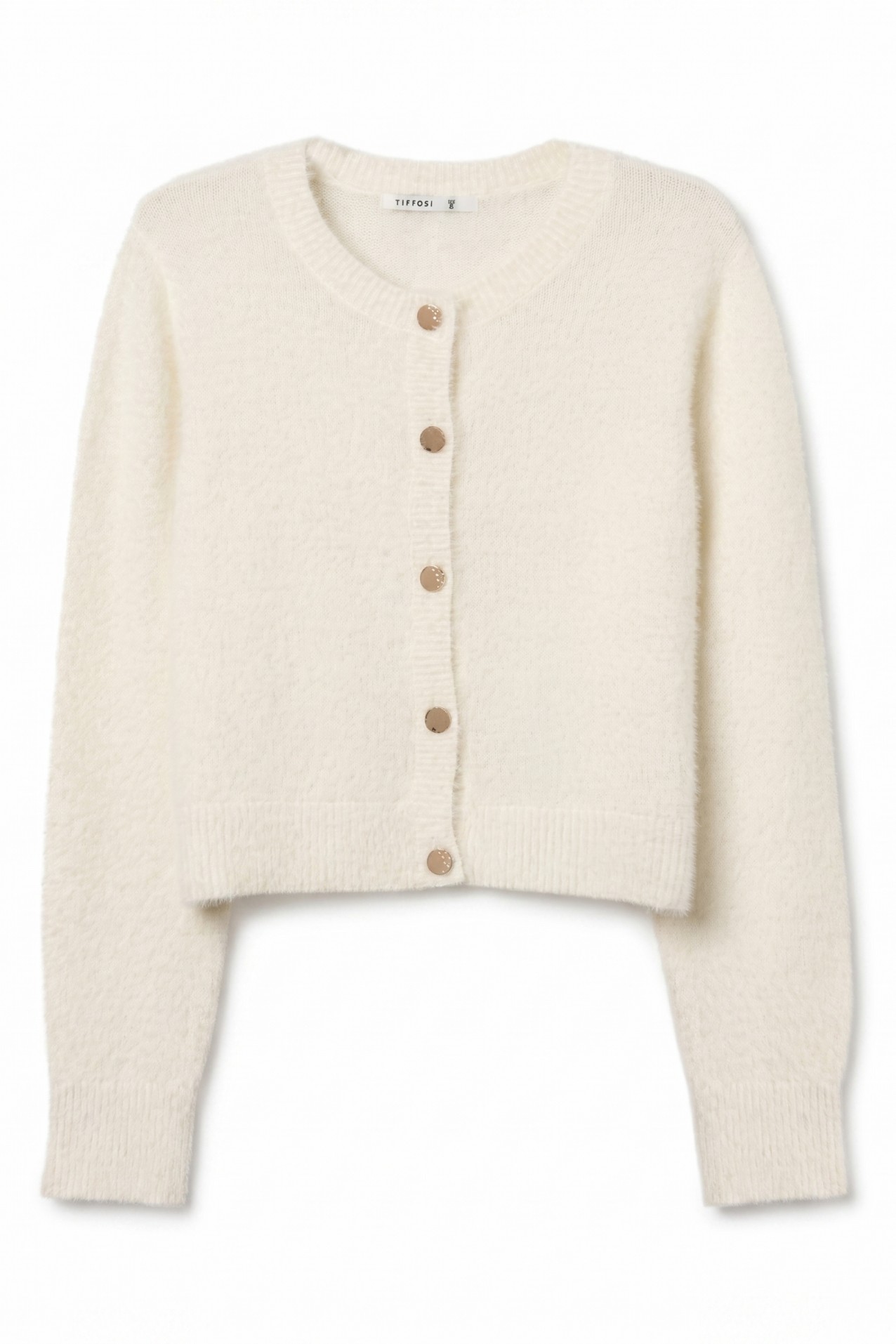 Cream cropped cardigan