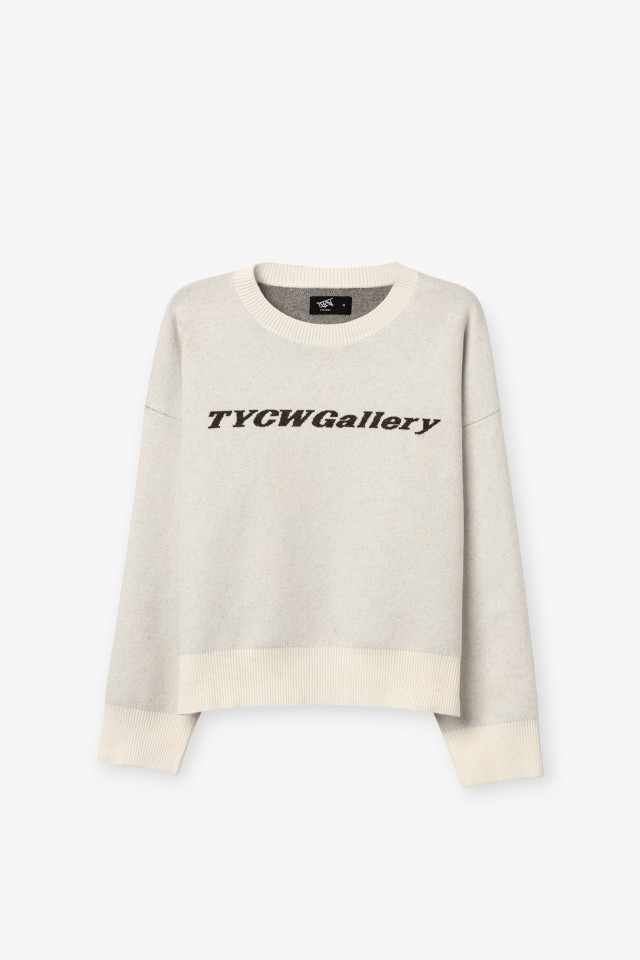 Jersey beige con logo frontal Jersey beige con logo frontal