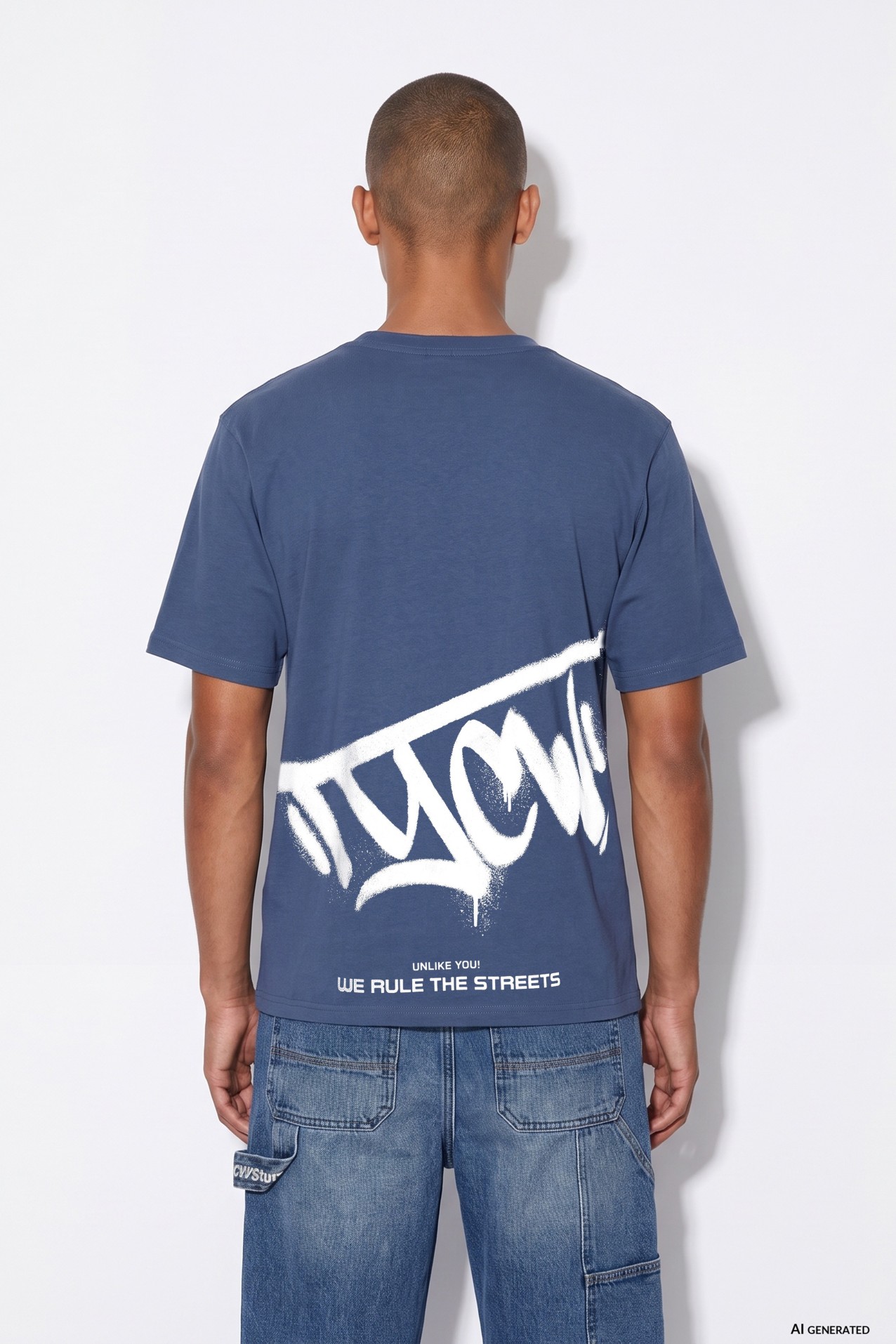 Navy Blue Short Sleeve Tee