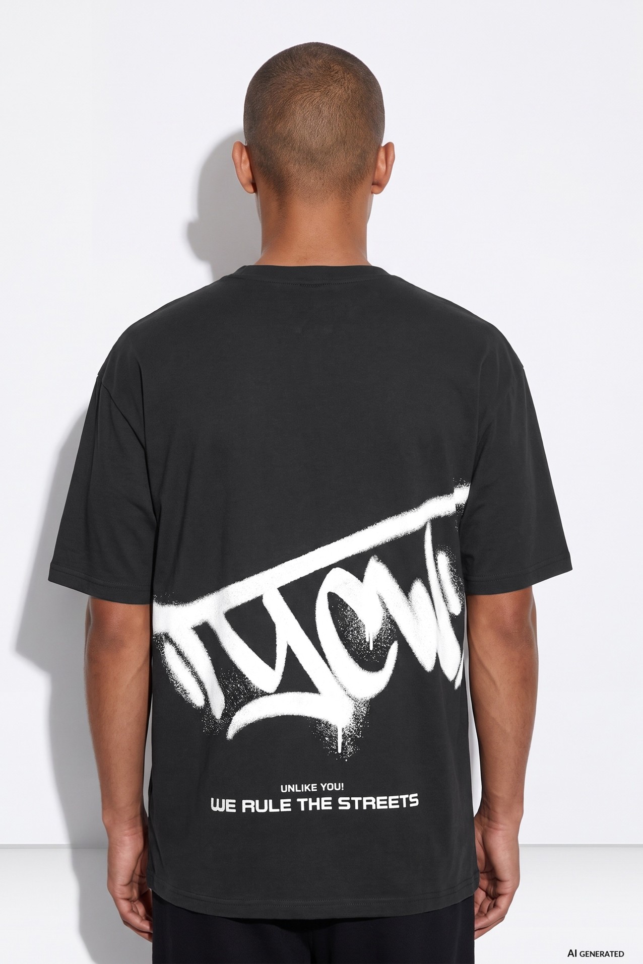 Black Oversize Short Sleeve Tee