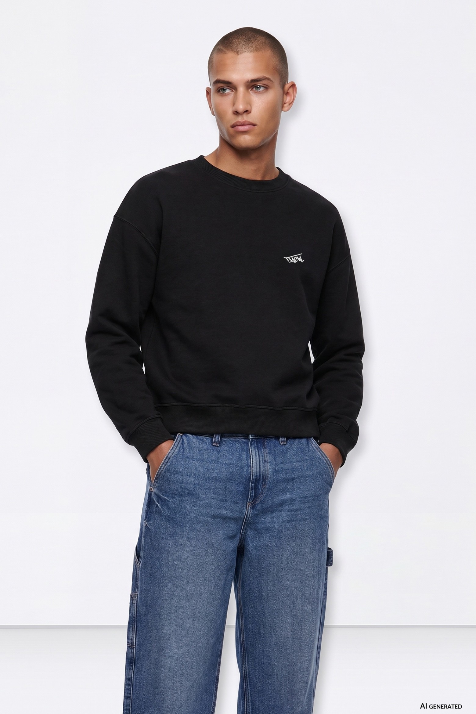 Black Oversize Sweatshirt