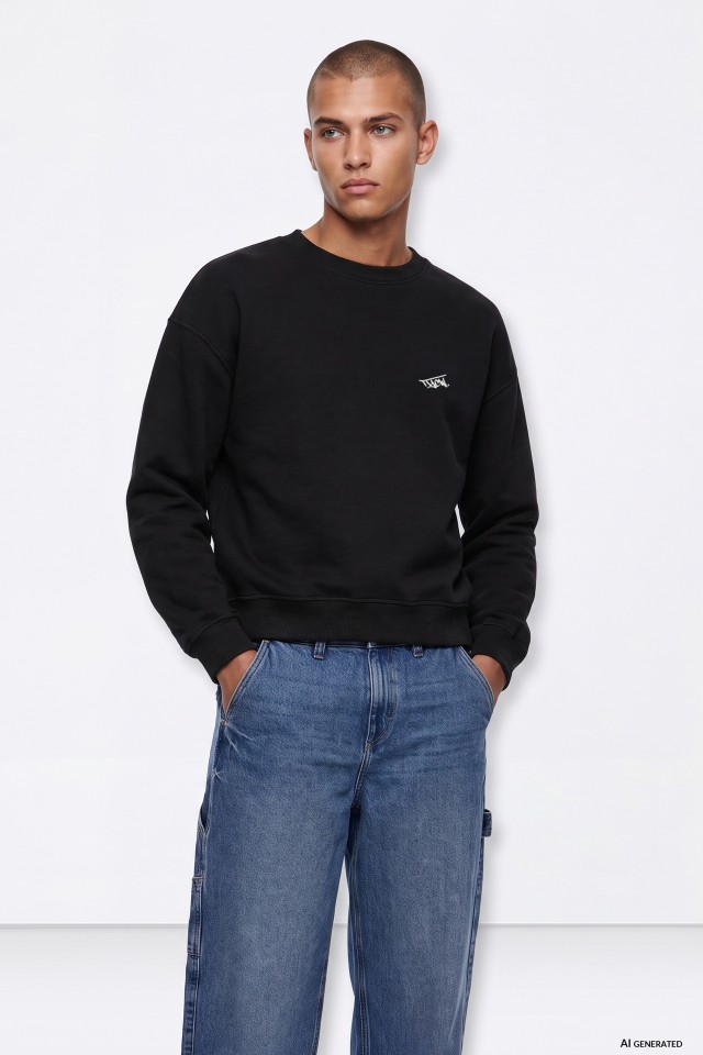 Black Oversize Sweatshirt