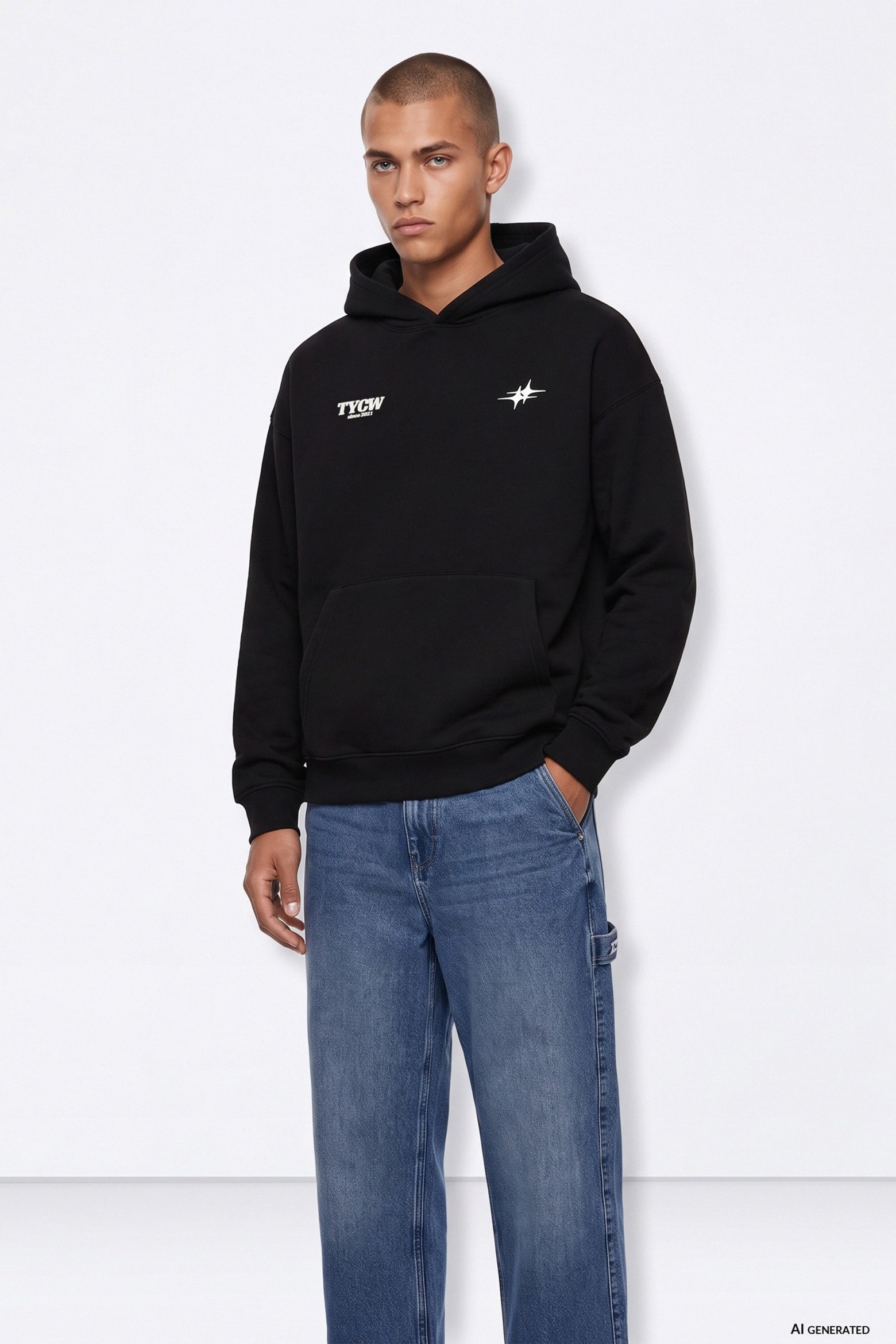 Black Hoodie With Print