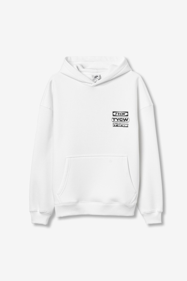 Sudadera blanca con capucha Sudadera blanca con capucha