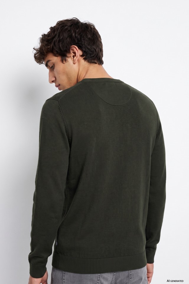 Camiseta verde básica hombre Camiseta verde básica hombre
