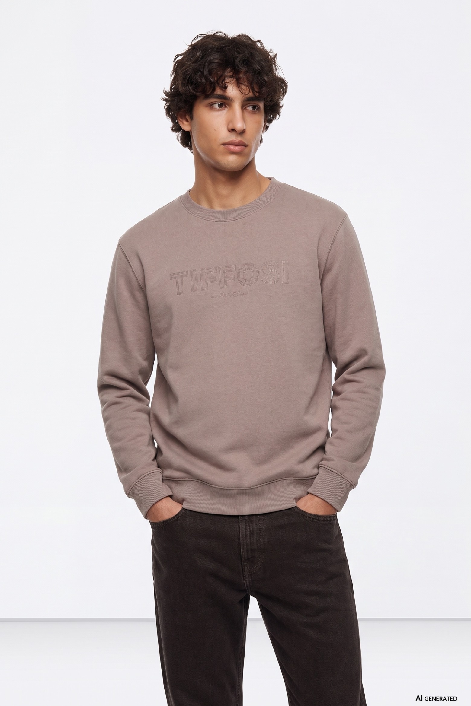 Beige Oversize Sweatshirt
