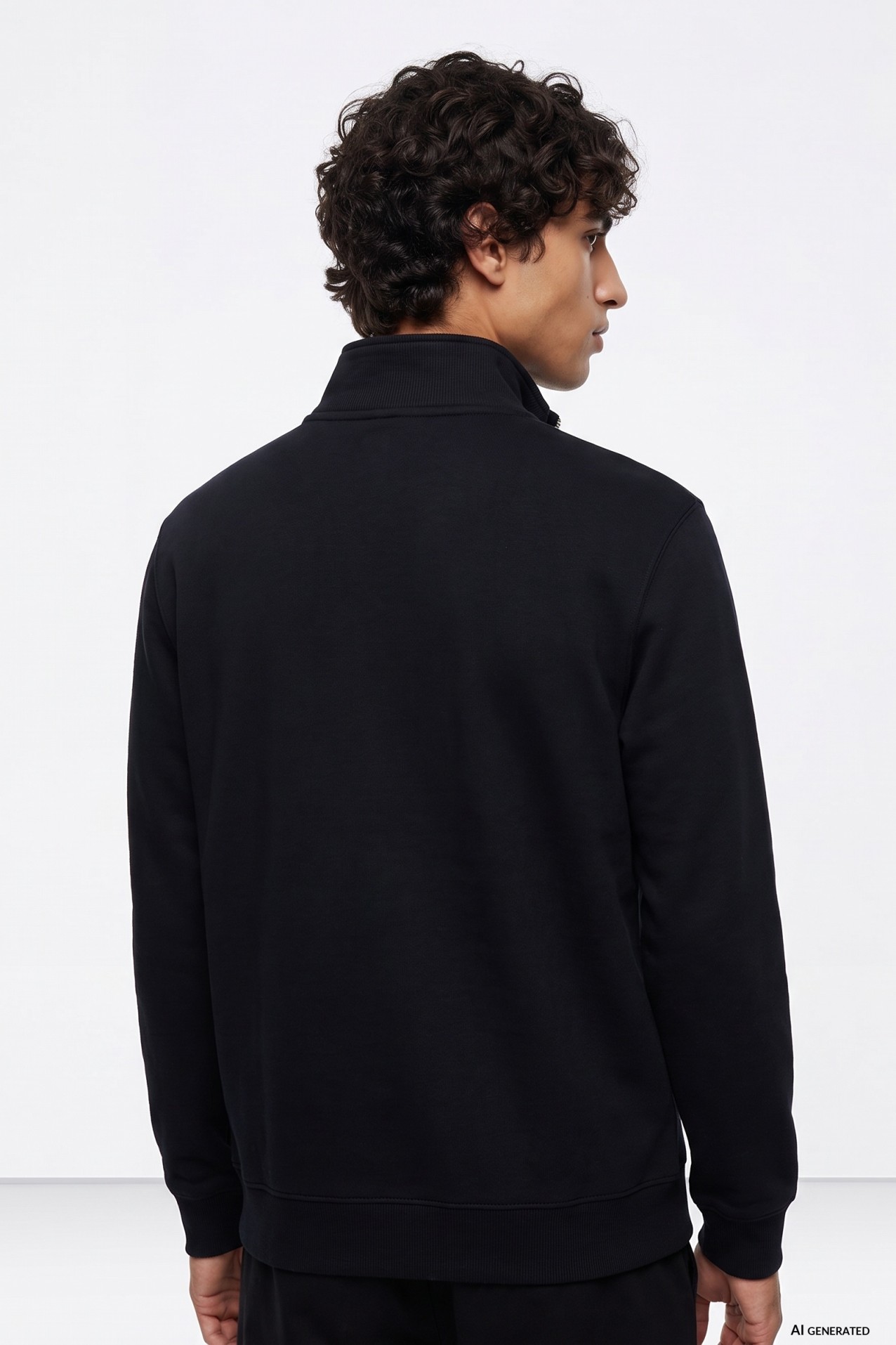 Black Half-Zip Sweatshirt