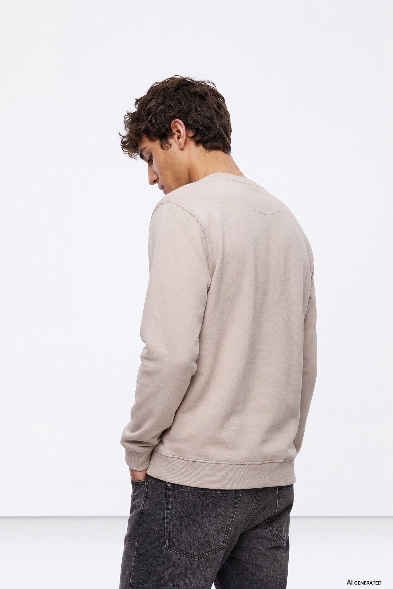 Beige Minimalist Sweatshirt