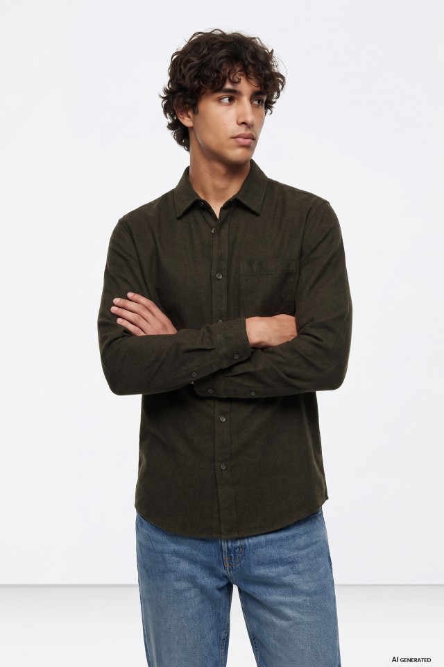 Long Sleeve Green Shirt