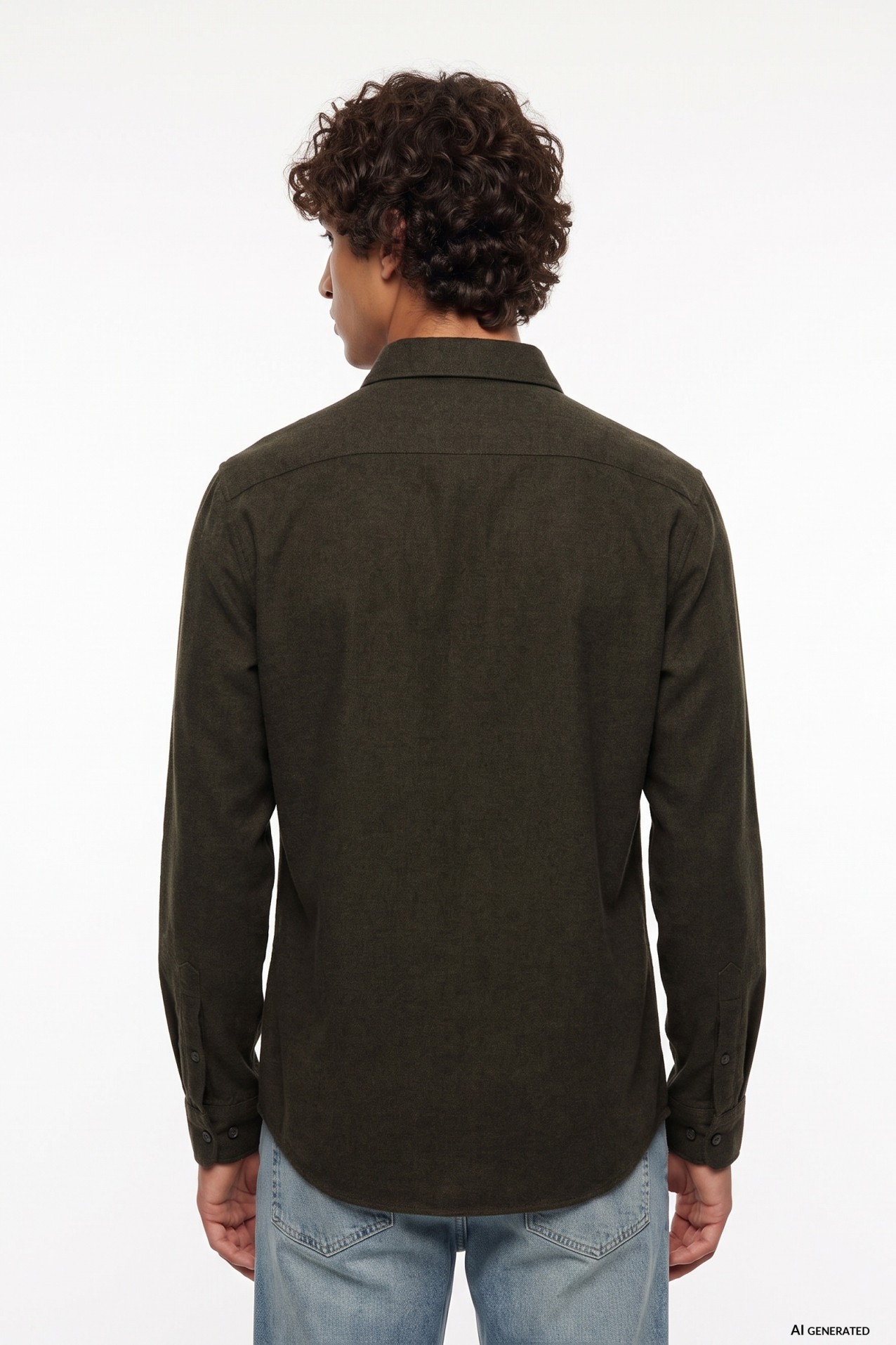 Camisa verde manga larga